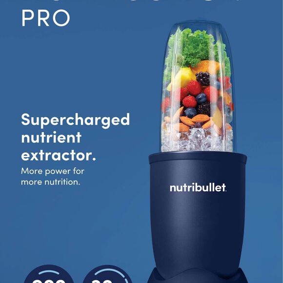 NEW Nutribullet PRO Supercharged Nutrient Extractor Blender (900W)- Indigo - Picture 3 of 10